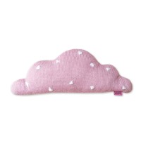 HOMELY CREATURES PINK KNITTED CLOUD CUSHION 
